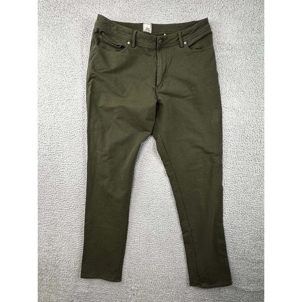 Swet Tailor Pants Men 34x32 Green Tech Commuter Stretch Lightweight Comfort